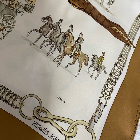 Hermès Attelages A Quatre Silk Scarf. - Picture 15 of 16